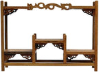 NWFashion Chinese Wooden Assemble Display Stand Symmetric Short Floor Curio Cabinets Shelf (2)