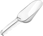 3PCS Clear Plastic Ice Scoop, 24 ounces Alec Ice Scoop, Kitchen Scoop for Ice Bucket Ice, Popcorn, Coffee Beans, Flour (24 oz.)