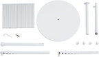 67" Freestanding Scarf Organizer, Spiral Scarf Display Rack with 30 Rods Metal Hijab Organizer Commercial Hijab Hanger Belt Pants Hanger for Shopping Mall Clothing Store Home (White)