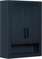 ARIEL Bathroom Wall Cabinet 31" H x 23.1W x 8" D - Open Shelf - Midnight Blue