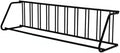 Commercial Grid Floor Bike Rack, Sigle-Side 10-Bike Rack 122" L,Grid Bikes Racks In Ground, Bicycle Floor Parking Stand, for Garages, Stores, Schools & Universities Power Coated Steel