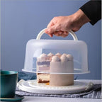 Pie Cake Carrier Cake Keeper Round Multiuse Muffins Cake Carrier with Lid for Dishes Vegetables Picnic Desserts Fruits (Orange)