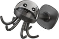 PRETYZOOM Rotating 6-Claw Kitchen Utensil Hook Rack Wall-Mounted Holder Organizer, Space-Saving Hanging Storage for Cooking Spoons, Spatulas, Black