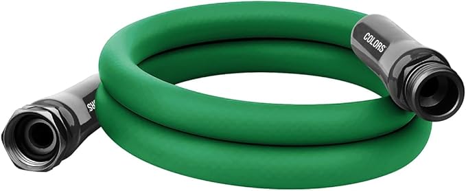 Flexzilla Colors Lead-In Garden Hose 5/8in. x 5ft., Lightweight All-Weather Water Hose, Durable and Flexible, Leak-Free Connections, Forest Green