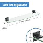 Gatco 5616MX Mode Glass Shelf, Matte Black
