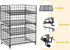 2-Pack Stackable Rack Organizer, Storage for Kitchen Pantry Cabinet, Holders for Food, Multifunctional Dispenser for Snacks Soda