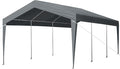 VINGLI 12x20 Carport Canopy with Galvanized Steel Frame, Portable Heavy Duty Garage with Water-Proof Covers for Cars, Boats, Trucks, Dark Gray