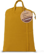 LFH Home Cotton Canvas Large Laundry Bag with Handle, Heavy Duty Drawstring Closure Washable Laundry Bags, School Travel, Home, Hotel, College Dorm, Organizer Sack, Toys Clothes 28x40-Yellow