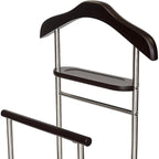 Proman Products Twin Valet with Wooden Hanger Tray & Trouser Bar, Walnut