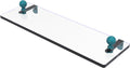 Allied Brass MA-1/16-GLT Mambo 16 Inch Glass Vanity Shelf with Beveled Edges, Glokzin Teal