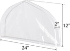 Zilink Clear Shoulder Covers for Clothes (Set of 15) Breathable Clothes Dust Cover Protectors with 2" Gusset for Suit, Coats, Jackets
