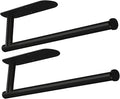 Paper Towel Holders-Blcak,Paper Towels Rolls - for Kitchen,Paper Towels Bulk- Self-Adhesive Under Cabinet,Both Available in Adhesive and Screws,Stainless Steel(Black 2PC)