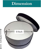 Sarah's Hat Boxes Classic Houndstooth Hat Box – 11" x 5.5" (Dia. x Ht.) Handmade in USA – Odorless Non-Toxic Adhesive, Cording Handle – Premium Storage for Hats & Accessories
