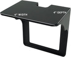 Storage Theory Power Perch Double Wall Outlet Shelf - Declutter & Reclaim Bathroom Counter Space - Alexa Stand, Apple Homepod Shelf, Toothbrush Holders Wall Mounted - Black, 1-Pack