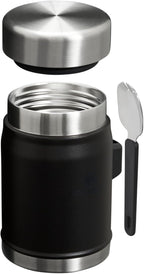STANLEY Classic Food Jar and Spork | Vacuum Insulated Food Container | Wide Mouth Screw On Lid | Packable for Travel | Stainless Steel with Leakproof Lid | BPA-Free