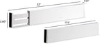 6 Pack Bamboo Drawer Dividers - 17" to 21.5" Expandable Adjustable Drawer Organizer for Kitchen Utensils, Large Drawer Divider, Clothes, Dresser, Bedroom, Bathroom, Desk Drawer Separator Set (White)