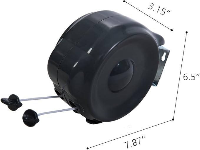 JS Hanger Retractable Clothesline Outdoor Indoor Laundry Line - 99 FT Double Lines Heavy Duty Wall Mounted Washing Line, 30M Portable Clothes Drying Line with 24pcs Free Pegs (Black)