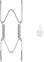 Bilillo Plate Hangers for The Wall, Suitable for 4-5 inch Decorative Plate, Stainless Steel Invisible Heavy Duty Wire Plate Holder with Wall Hooks, Plate Hangers for Displaying Plates, Silver