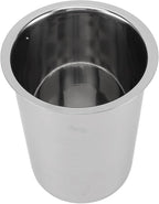 Luqeeg Stainless Steel Utensil Holder, Large Capacity Cutlery Storage, Flatware Cylinder with Simple Stylish Design for Countertop Kitchen Table Dining Table (Without Holes)