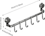 2026 Upgrad Wall Hooks Rack, Space Saving Utensil Holder for Kitchen Bathroom, No Drilling Wall Mounted Accessory Hanger, Kitchen Rail for Hanging Cooking Utensils Mugs Spoons (Grey_A)