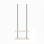 Ceiling Shelf, Ceiling Mount Storage Rack with Wooden Boards Hanging Storage Rack for Display Plants,Wine,Books, Quick Installation (Color : A, Size : 3 Layer)