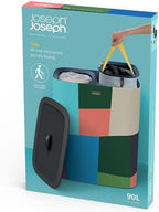 Joseph Joseph Tota 90 liter/23.8 gallon Laundry Hamper Separation Basket with lid, 2 Removable Washing Bags with Handles - Multicolor