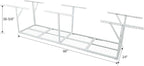 2x8FT Overhead Garage Storage Rack, Adjustable Ceiling Mounted Heavy Duty Metal Organization System, 22-40 Inch Height Dropdown, 450lbs Capacity, White