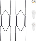 2 Pack Plate Hangers for The Wall, Suitable for 8-10 inch Art Plate, Stainless Steel Invisible Heavy Duty Wire Plate Holder with Wall Hooks, Plate Hangers for Displaying Plates, Platter, Dish, Black