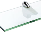 Spancraft Glass F-6x18-Chrome Falcon Glass Shelf, Chrome, 6" x 18"