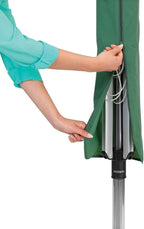 Brabantia Lift-O-Matic Outdoor 4 Arm Clothesline (164 ft/Ø 1.8") Height Adjustable, Folding Clothes Drying Rack + Ground Spike & Cover (Gray)