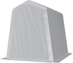 VEVOR 6x8x7 FT Heavy-Duty Portable Outdoor Storage Shed Tent, Waterproof Carport Garage Shelter with Roll-Up Zipper Door & Vents, UV-Resistant Canopy for Motorcycle, Bike, Lawn Mower, Tools, Gray