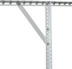 2x8FT Overhead Garage Storage Rack, Adjustable Ceiling Mounted Heavy Duty Metal Organization System, 22-40 Inch Height Dropdown, 450lbs Capacity, White