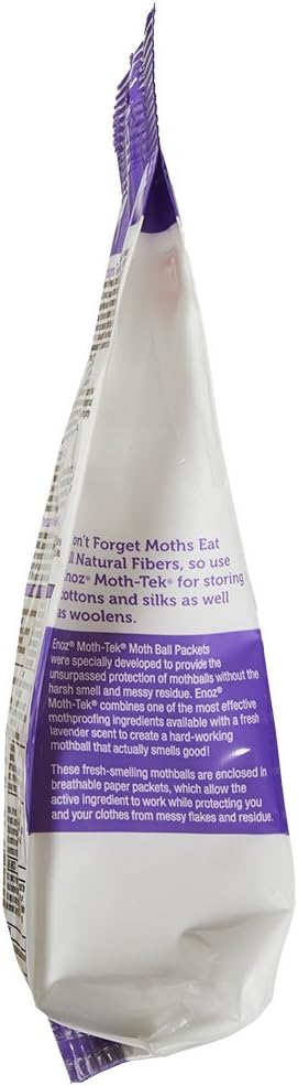 Enoz Lavender Scented Moth Ball Packets: Kills Clothes Moths, Carpet Beetles, Eggs and Larvae (6 oz Bag, 3 Pack)