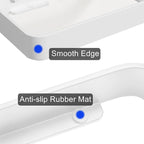 Z metnal Small Glass Bathroom Shelves, Floating Shelf, Mini Wall Shelf for Bathroom Organizer, Wall Mounted, White, 10 inch / 25cm