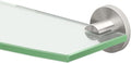 Gatco 4696 Channel Glass Shelf, Satin Nickel/Wall Mounted 20.13" x 5.25" Tempered/Floating Rectangle Glass Shelf for Bathroom