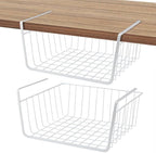 Under Shelf Basket Undershelf Storage Basket Pantry Shelf Organizer Metal Under Cabinet Shelf Hanging Storage Bin Slides Cabinet Shelves for Kitchen Pantry Storage Space Saving