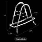 Cutting Board Rack Holder Stand - 304 Stainless Steel Chopping Board Organizer, Pan Rack with Stable Triangle Design, Stainless Steel Cutting Board Hold for Countertop Space Saving