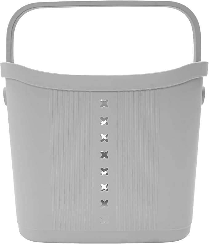 3 Tier Laundry Basket with Wheels, 360° Rolling Plastic Laundry Hamper, Dirty Clothes Sorter Storage Stackable Basket Organizer Shelf or Bathroom, Bedroom and Kitchen, Grey