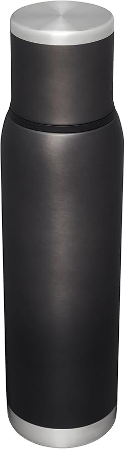 Stanley Adventure-To-Go Vacuum Bottle 1.4 qt | Wide Mouth with Leakproof Cup Lid | Keep Drinks Hot or Cold | Packable for Travel | Insulated Stainless Steel Thermal Bottle | BPA-Free | Charcoal Glow