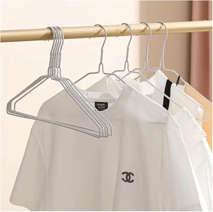 Pack of 30 Wire Hangers Steel Metal Drip Dry Coat Clothes Hangers -Metal Coat Hangers are Made of Stress-Hardened 13 -Gauge Steel Wire with a Thin Plastic (NOT Lacquer) Coating.