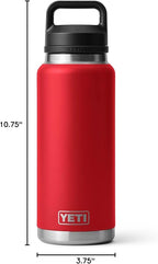 YETI Rambler 36 oz Bottle, Vacuum Insulated, Leakproof, Stainless Steel with Chug Cap | Vacuum Insulated, Leakproof, with Chug Cap