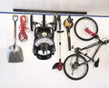 74" Adjustable Overhead Storage Track/Bike Rack With Hooks Slide and Rotate. 50 Lbs. Per Hook.