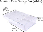 Self-adhesive Under Desk Drawer Organizer, Table Hidden Slide Out Large Storage Mounted Desktop Pencil Holder Tray Drawers for Office Home School Stationery Kitchen (White)