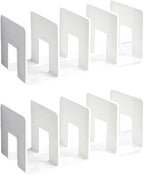 2PCS Acrylic File Organizer for Desk, Desktop Document/Mail Organizer, 4 Compartments Plastics Invisible Bookshelf Floating (12.5" x 5.7" x 5", White)
