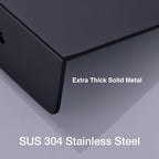 TRUSTMI Wall Mounted Bathroom Shelf, SUS 304 Stainless Steel Floating Storage Organizer, Kitchen Bedroom Flat Shelf, 20 inch by 4 inch, Matte Black