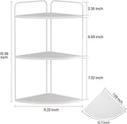Bathroom Counter Organizer,Countertop Organizer,Vanity Organizers,Bathroom Storage,Bathroom Sink Caddy,Counter Shelf,Corner Counter,Corner Shelves(White)