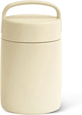 Amazon Basics Insulated Stainless Steel Food Jar, For Hot and Cold, Leak Proof, 16 ounces, Ivory