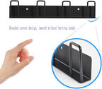 2pcs Mug Hooks Wall-Mounted Mug Holder, Coffee Cups Holder Hanger no Drilling,Mug Rack Hooks with 4 Cup Holders,RV Must Haves Cups Storage Hooks for Kitchen,Living Room,Office (Black)