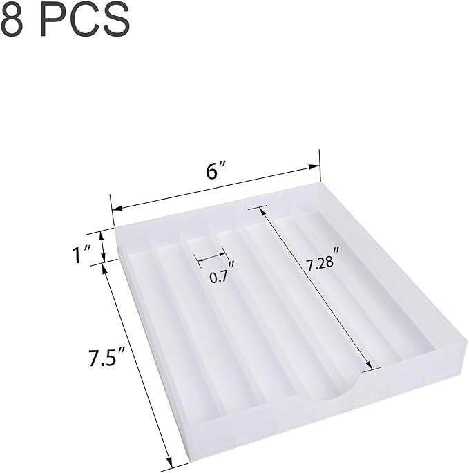 Craft Organizers and Storage, Pencil, Crayon, Marker, Pen Organizer, Pen Holder, Pen Tray Storage with Gel Pens, Fountain Pens, Chalk for Office, Art & Craft Room - 8Pack