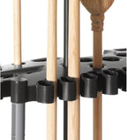Rubbermaid Garage Tool Tower Rack Easy to Assemble Wheeled Organizes up to 40 Long-Handled Tools/Rakes/ Brooms/Shovles in Home/House/Outdoor/Shed Black